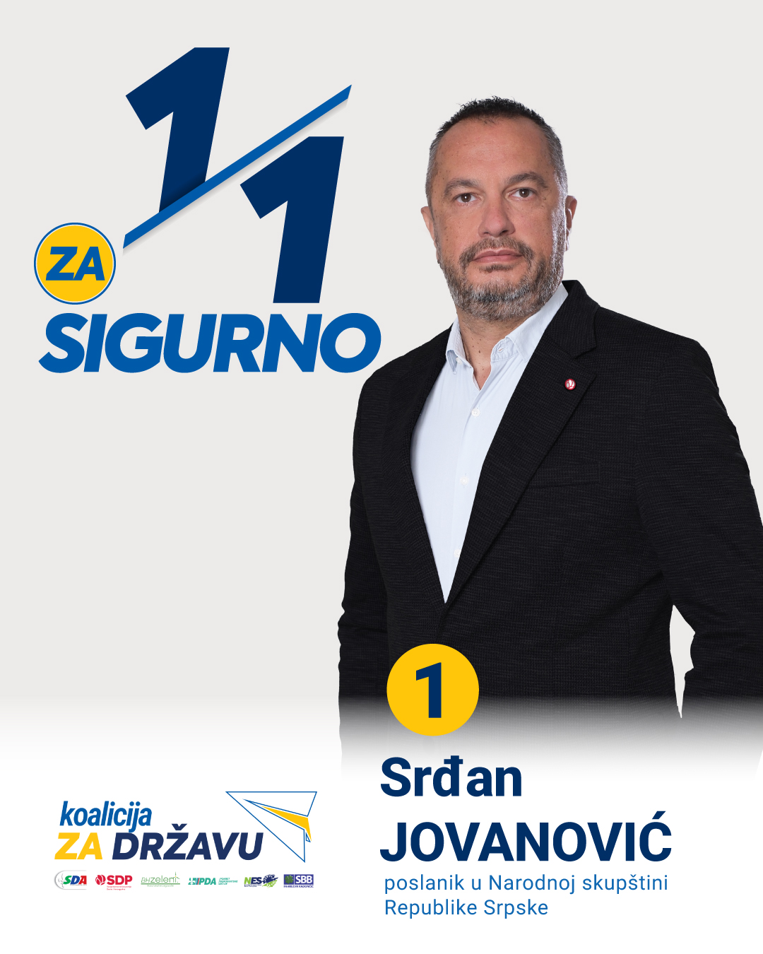 Kampanjski plakat Srđana Jovanovića